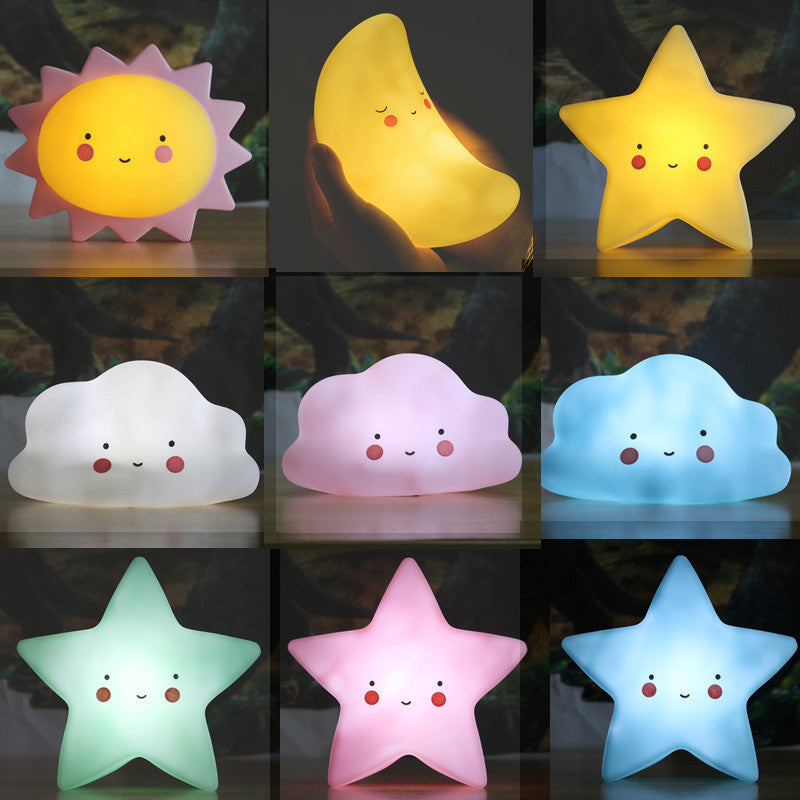 Rabbit Night Light Star Moon White Cloud