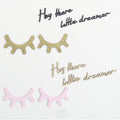 3D Eyelash Wall Decor – Cute Nordic Wooden Style for Kids & Nursery