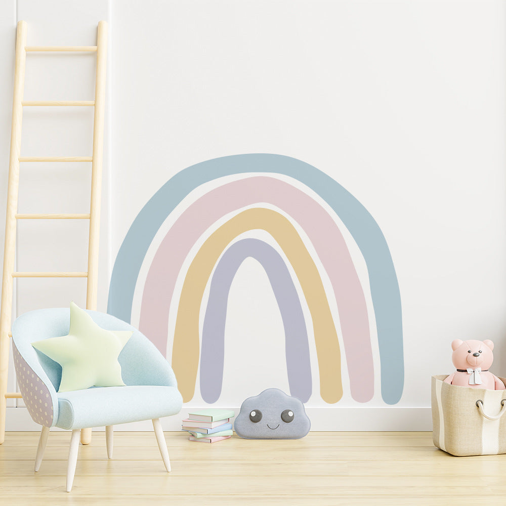 Kindergarten Children Rainbow Stickers Wall Corridor Decoration